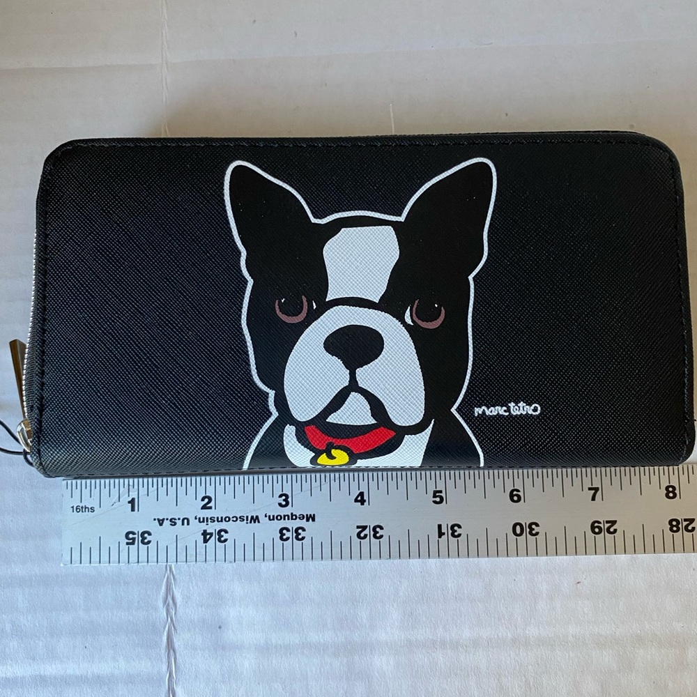 Marc Tetro Wallet Boston Terrier Black New - Picture 12 of 13